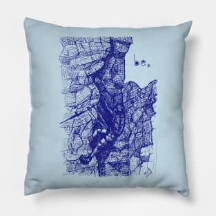 Resonance - Climber - pen drawing Pillow