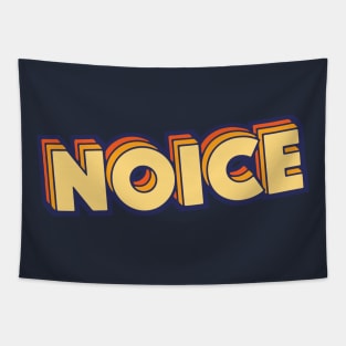 Retro Noice Word Art with Stripes Tapestry