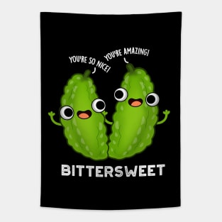 Bittersweet Cute Bitter Gourd Pun Tapestry