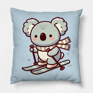 Cute koala Skiing Pillow