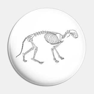 KITTY CAT FELINE SKELETON BONES Cat-shirt Pin