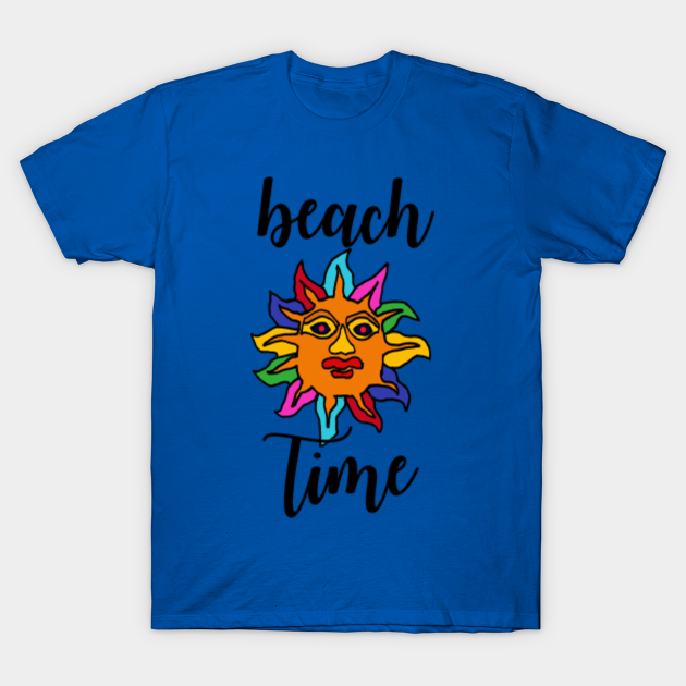 Fun Beach Time Aztec Sun Beach Cartoon - Beach - T-Shirt