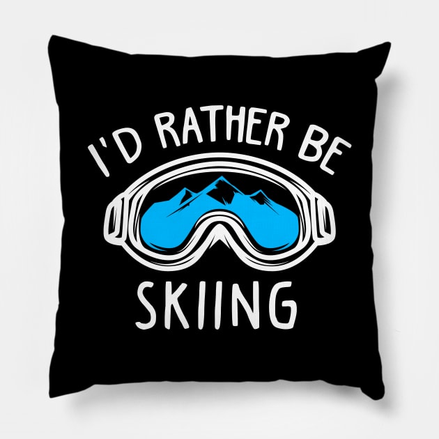 I'd rather be skiing Pillow by KsuAnn