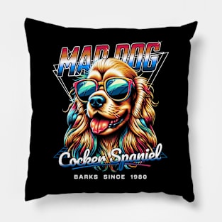 Mad Dog Cocker Spaniel Dog Pillow