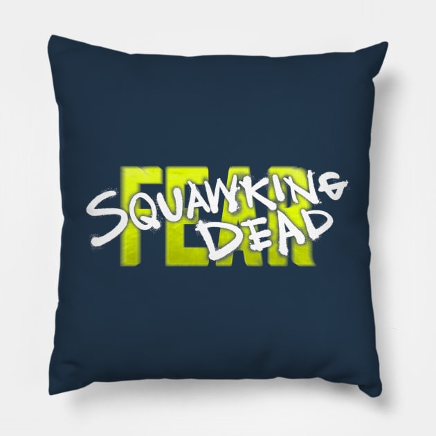 FearTWD Season 8B LOGO T-Shirt Pillow by SQUAWKING DEAD