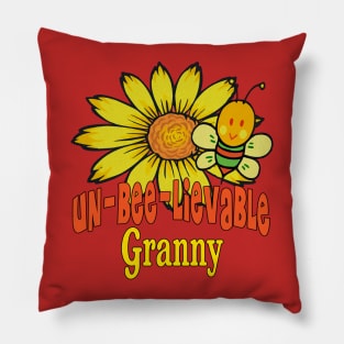 Unbelievable Granny Sunflowers and Bees Pillow