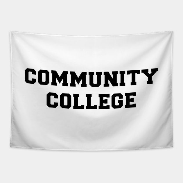 Community College (black) Tapestry by A Mango Tees