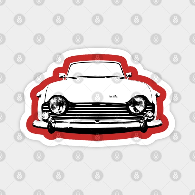 Triumph TR250 1960s British classic car monoblock black/white Magnet by soitwouldseem