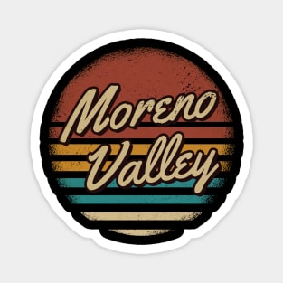 Moreno Valley Retro Style Magnet