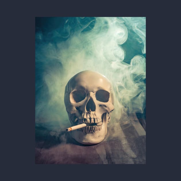 Smoking skull by psychoshadow