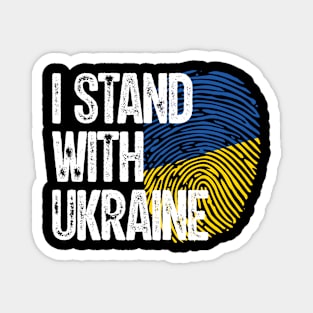 I Stand With Ukraine Fingerprint Ukraine Magnet