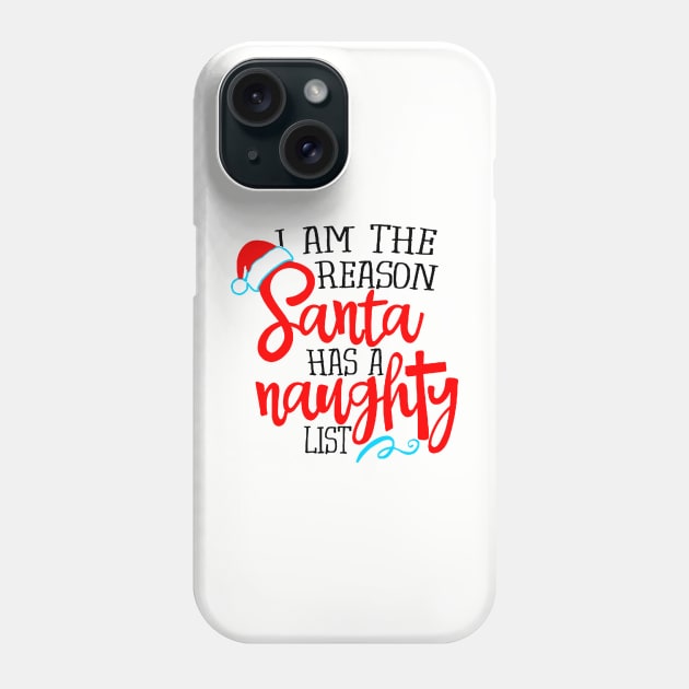 Santa Naughty List Phone Case by Selfish.Co