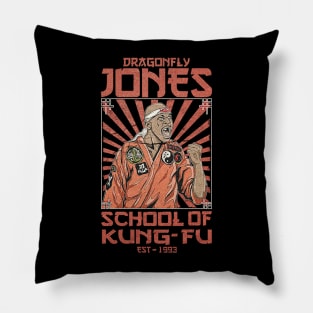 VINTAGE DRAGONFLY JONES SCHOOL OF KUNGFU Pillow