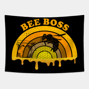 Vintage Bee Boss Honeypot Beekeeper, King of The Hive Tapestry