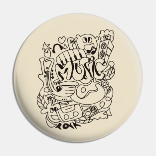 Doodle Music Pin