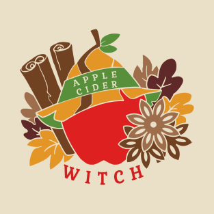 Apple Cider Witch bold colors T-Shirt