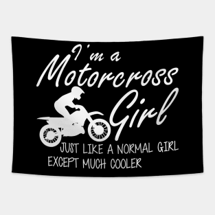 Motorcross Girl - I'm a motorcross girl Like a Normal Girl Tapestry