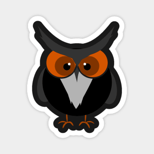 Frowning funny owl Magnet