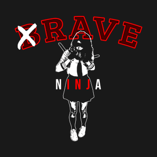 Rave Ninja EDM Techno Gift School Uniform Sword Girl T-Shirt