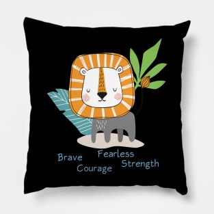 Lion - Strong Animal - Educate Pillow