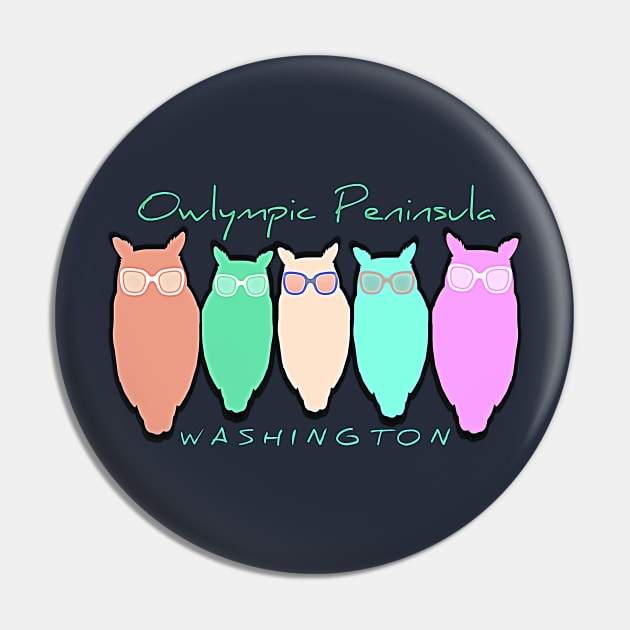 Owlympic Peninsula Washington Pin by TheDaintyTaurus