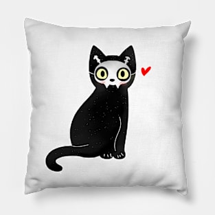 Skull cat Pillow