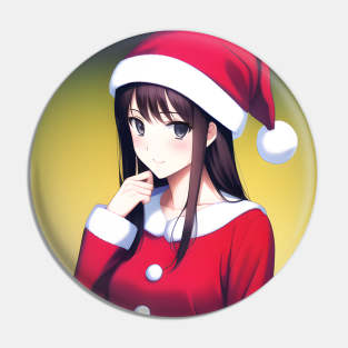 Santa Girl Pin