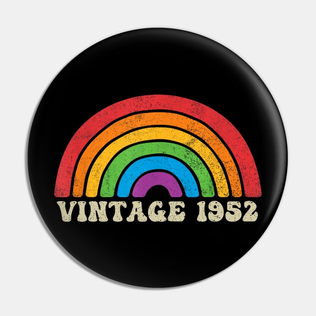 Vintage 1952 - Retro Rainbow Vintage-Style Pin by ermtahiyao	