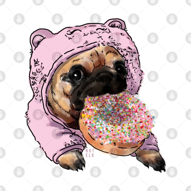 Donut pug by KateLos