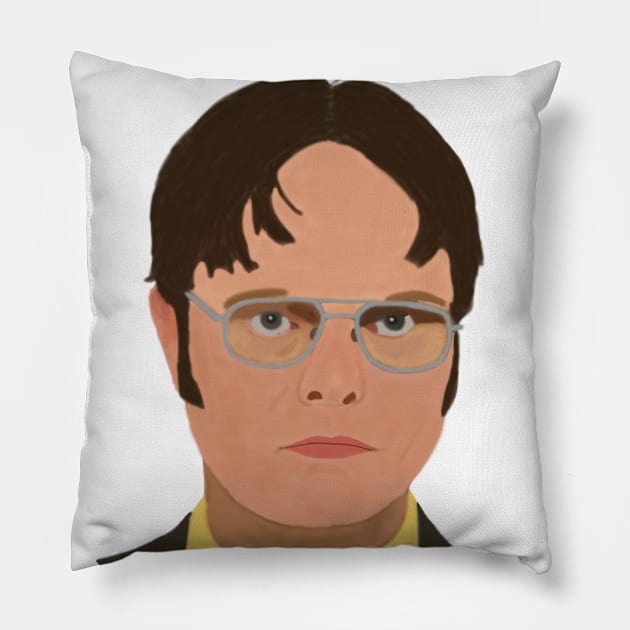 Dwight Portrait Pillow by djhyman