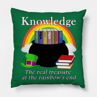 Saint Patrick's Day Teacher Knowledge Is Treasure Pillow