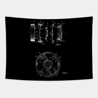 Headphone Construction Vintage Patent Drawing Tapestry