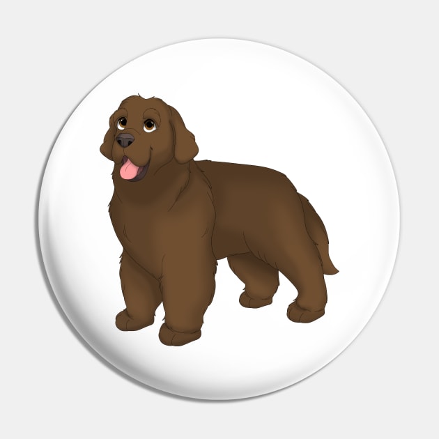 Brown Newfoundland Dog Pin by millersye