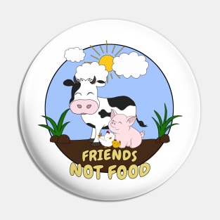 Friends Not Food Pin