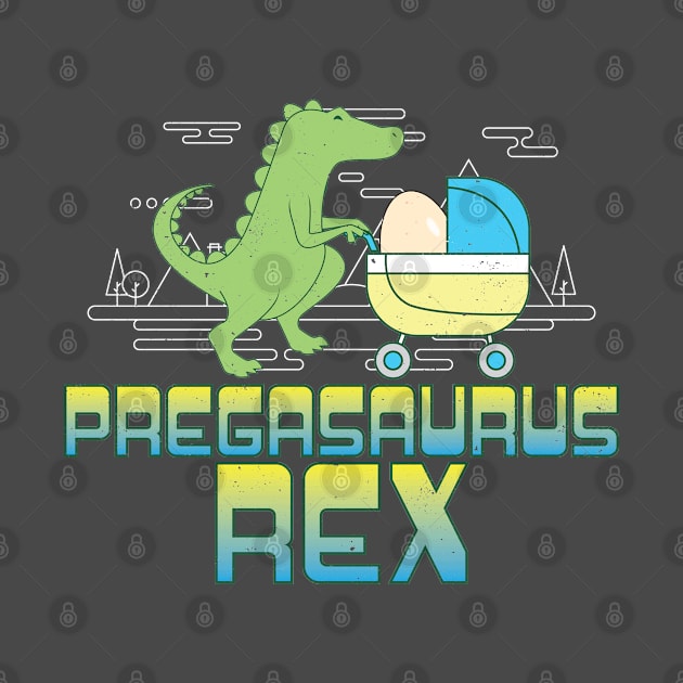 Pregasaurus Rex T-Shirt Preggo T-Rex Funny by Swagazon