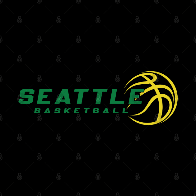 Retro Seattle Basketball Team by Cemploex_Art