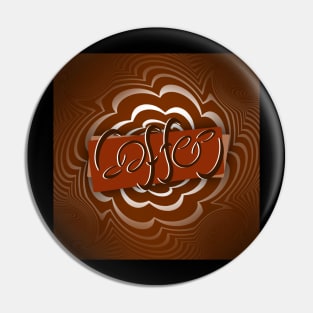 Coffee Ambigram Pin