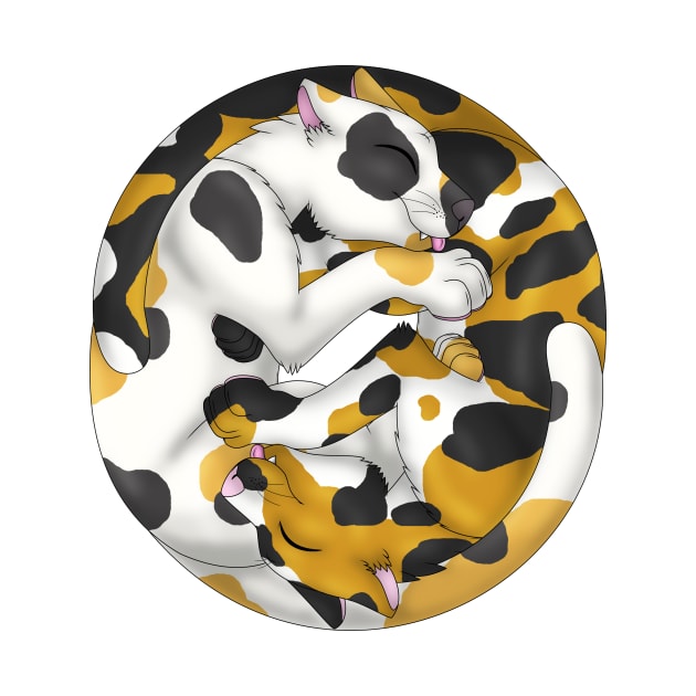Yin-Yang Cats: Calico by spyroid101