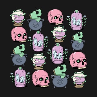 magic, skulls and potion T-Shirt