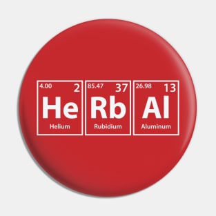 Herbal (He-Rb-Al) Periodic Elements Spelling Pin