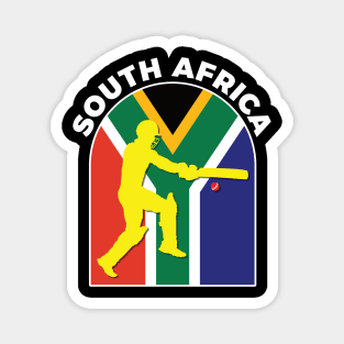 South Africa Cricket Batsman South Africa Flag Magnet
