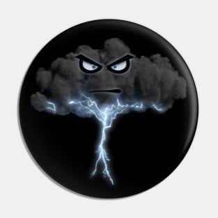 Angry Cloud Pin