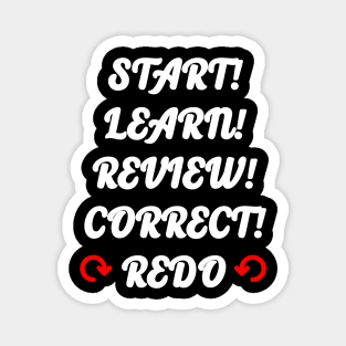 start learn review correct redo Magnet