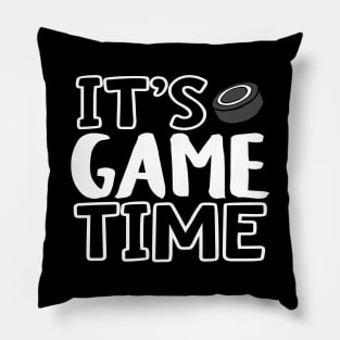 "It's Game Time", Hockey White Pillow