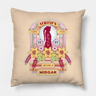 Aerith Flower Store Emblem Pillow