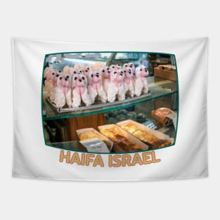 Israel, Haifa. Poodles in a Bakery Tapestry