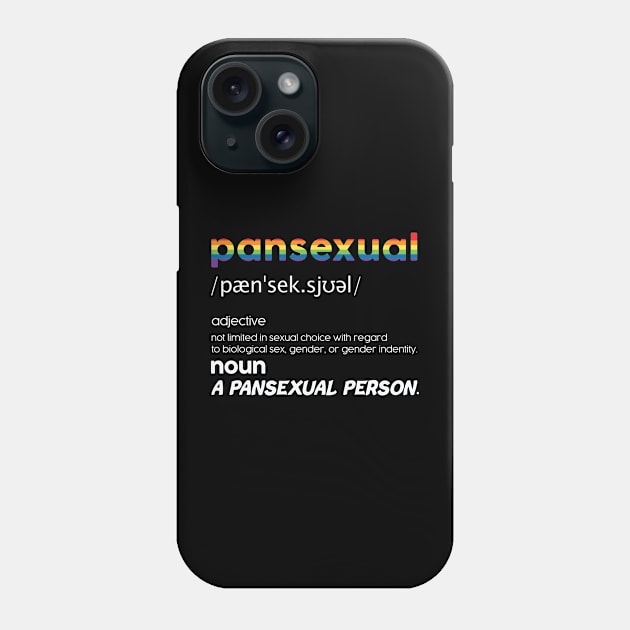 Pansexual Definition Shirt Funny Pride LGBT Phone Case by American Woman