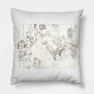 after Vincent Van Gogh night cafe Pillow