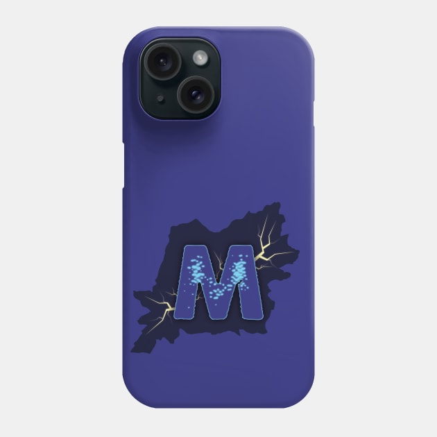 Monogram M Stormy Phone Case by Limey Jade 