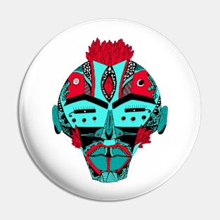 Turqred African Mask 4 Pin